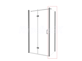 BESCO EXO-CH GRAFIT bočná pevná stena 80x190 cm sklo Číre