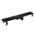 BESCO VIRGO BASIC DUO BLACK plastový odtokový žľab 80 cm s nerezovým roštom 2v1
