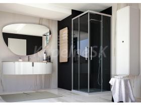 FORTE ESSENCE A1FS 1.diel sprchového kútu 70x200 cm,sklo Stampato C,Hliník Biely,Ľavý