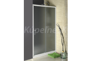 Aqualine AMADEO posuvné sprchové dvere so niky/kútu 1200 mm, sklo Brick, rám Biely