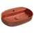 Isvea INFINITY OVAL keramické umývadlo na dosku, 60x40cm,otvor pre batériu, terracotta