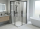 Gelco LUXOR BLACK štvorcová sprchová zástena 800x800mm,Posuvné dv,rohový vstup,sklo Číre