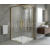 Gelco LUXOR GOLD MATT štvorcová sprchová zástena 900x900mmPosuv dv,rohový vstup,sklo Číre