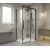 Gelco LUXOR BLACK štvorcová sprchová zástena 1000x1000mm Posuvné dv. L/P varianta skl Číre