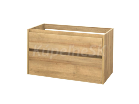 Mereo Opto, kúpeľňová skrinka pod umývadlo 100x45,8x58 cm, dub Riviera