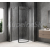 Polysan GLOBE GUN METAL štvrťkruhová sprchová zástena 900x900mm,krídl.dv,číre sklo,pravé