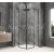 Polysan GLOBE GUN METAL štvorcová sprch zástena 900x900mm,krídl.dv,rohový vstup,číre sklo