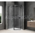 Polysan GLOBE BLACK štvrťkruhová sprchová zástena 800x900mm,krídl.dv, číre sklo, pravé