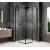 Polysan GLOBE BLACK obdĺžnik sprchová zástena 1000x800mm,krídl.dv,rohový vstup, číre sklo