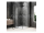 Polysan GLOBE GUN METAL štvorcová sprchová zástena 800x800mm,krídl.dv,číre sklo,ľavá