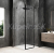 Polysan GLOBE GUN METAL štvorcová sprchová zástena 800x800mm,krídl.dv,číre sklo,pravé