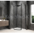 Polysan GLOBE GUN METAL štvrťkruhová sprchová zástena 900x800mm,krídl.dv,číre sklo,ľavá