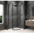Polysan GLOBE GUN METAL štvrťkruhová sprchová zástena 900x800mm,krídl.dv,číre sklo,pravé