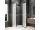 Polysan GLOBE GUN METAL štvrťkruhová sprchová zástena 900x800mm,krídl.dv,matné sklo,pravé