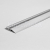 Adapting profile in aluminium for Design flooring coverings Silver, floor coverings 4-9 mm