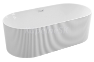 Aqualine TURIA STRIP voľne stojaca akrylátová vaňa 170x80cm, biela