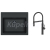 Alveus ATROX 30 SET kuchyn. granit drez 59x50 Deep Black so sif. a batéria Mirage Čierna