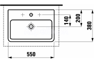 Laufen PRO umývadlo 55x38cm, s otvormi pre 3-otvorovú batériu, biela LCC