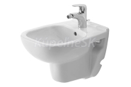 Duravit D-Code Bidet wall-mounted 48 cm D-Code Compact, white, w.of, w.tp, 1 th