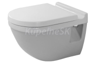 Duravit STARCK 3 misa WC závesná 36x54cm, bez sedátka, s WonderGliss úpravou, 22000900001