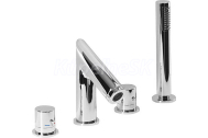 Sapho GO štvorprvková termostatická batéria na okraj vane, chróm