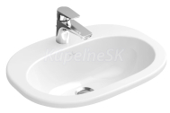 V&B O.NOVO 56x40,5 umývadlo zápustné s prepadom, Biela 41615601