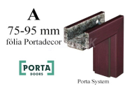 Porta SYSTEM obložková nastaviteľná zárubňa, fólia Portadecor, hrúbka steny A 75-95 mm