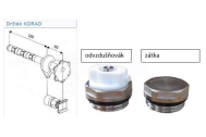 KORAD SET: držiaky (2ks = 1 pár) + zátka +odvzdušňovák