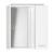 Aqualine ZOJA/KERAMIA FRESH galérka s LED osvetlením, 60x60x14cm, pravá, biela