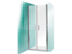 Roth TCN2 90x200cm sprchové dvojkrídlové dvere do niky, profil Brillant, číre sklo