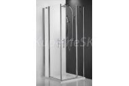 Roth TDO1 90x200cm sprchové krídlové dvere s pevným dielom, Brillant, číre sklo